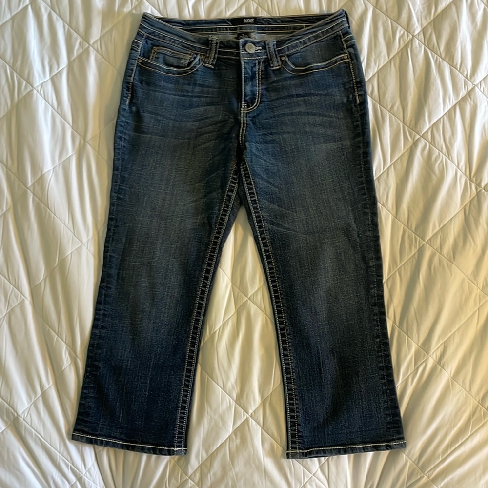 a.n.a Blue Straight Leg Jeans Capris Classic Denim